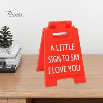 1/2/3/4 шт. Настольная табличка «Я люблю тебя» на День святого Валентина. Маленькая табличка, чтобы сказать «Я люблю тебя». Мини-украшение для домашнего офиса и стола. Украшение для пары и парня. 1pc красный