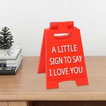 1/2/3/4 шт. Настольная табличка «Я люблю тебя» на День святого Валентина. Маленькая табличка, чтобы сказать «Я люблю тебя». Мини-украшение для домашнего офиса и стола. 1pc красный