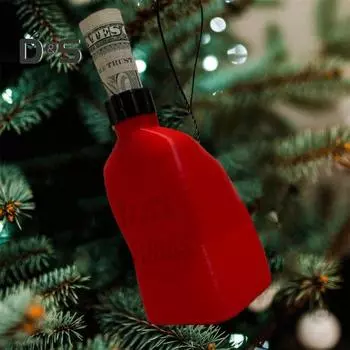 1/2/3/4 шт. украшение для газового баллона, мини-бензобак, рождественский держатель для денег, рождественская елка, подвесное украшение для газового баллона для наличных денег 1pc