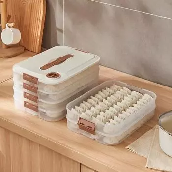 1/2/3/4 слоя ящик для хранения в холодильнике пельмени консервация и быстрая заморозка прозрачный контейнер для хранения продуктов