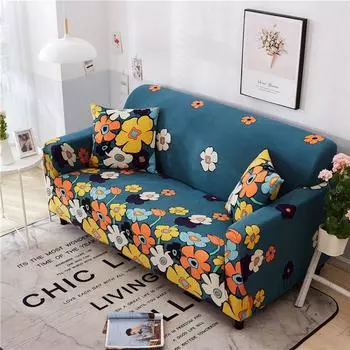 1 2 3 4 Sofa Cover Slipcover Couch Stretch For Living Room Sectional Corner Soft Colorful Flower,4 Seater