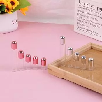 1/2/3/5/10 мл стеклянный рулон на эфирном масле пустой флакон для духов с роликовым шариком для путешествий 1ML розовый