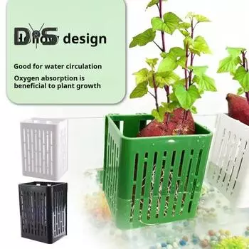 1/2/3/5/10 шт., держатель для аквариумных растений, подвесной горшок для аквариума с крючком, пластиковый стаканчик для водных растений для украшения акваскейпа 1pc чёрный