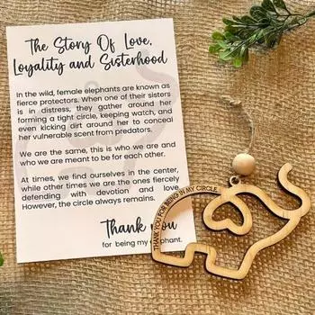 1/2/3/5/10 шт. Подарок дружбы Сестричество слон деревянный слон украшение с картой истории Рождественский подарок дружбы для женщин племени 1pc