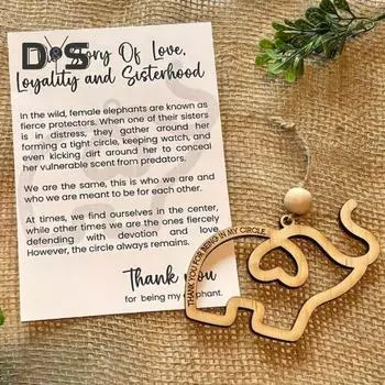 1/2/3/5/10 шт. Подарок дружбы Сестричество слон деревянный слон украшение с картой истории Рождественский подарок дружбы для женщин племени 1pc
