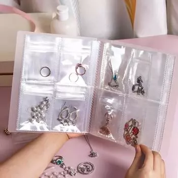 1/2/3/5/10PCS 160 grid jewelry storage booklet without small pockets, suitable for earrings, earrings, and jewelry display