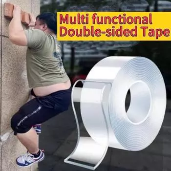 1/2/3/5 м нано-лента, двусторонняя лента, прозрачные многоразовые водонепроницаемые клейкие ленты, очищаемые ленты для кухни и ванной комнаты Width 2cm Length 0.5M