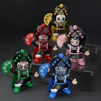 1/2/3/5 шт. Кукла, меняющая лицо в стиле Сычуаньской оперы, с 4 видами макияжа для лица, детская китайская фольклорная фигурка Пекинской оперы, украшение, игрушка для малышей, мальчиков и девочек, подарок