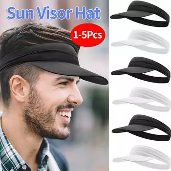 1/2/3/5 шт. солнцезащитный козырек, летняя дышащая УФ-защита, пустая шляпа для бега, спорта на открытом воздухе, быстросохнущая, прохладная, теннисная кепка от солнца