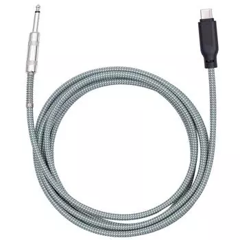 1/2/3/5M 1/4 дюйма TS к USB-C аудиокабель 6,35 мм 1/4 дюйма штекер моно к Type C штекер провод для iPhone 15/15 Plus/15 Pro/15 Pro Max 1m