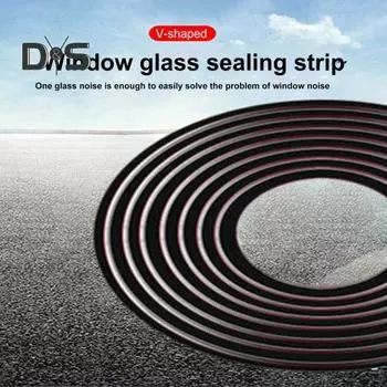1/2/3,6 м уплотнительная лента для окна автомобиля с инструментом для установки, самоклеящаяся V-образная бесшумная пылезащитная универсальная автомобильная уплотнительная лента для бокового стекла, автомобильная 4pcs