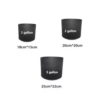 1/2/3 галлона мешки для выращивания растений и цветов, горшок, садовые инструменты, ткань для картофеля, клубники, овощной сад, садовые горшки для выращивания 1 gallon чёрный