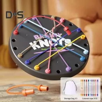 1/2/3 комплекта Brainy Knots Игра для распутывания веревок Логическое мышление Вызов на настольную игру с витой веревкой Для детей и взрослых Обучающая игрушка для распутывания эластичной веревки 1 Set