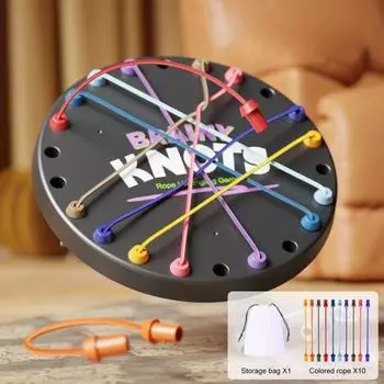 1/2/3 комплекта Brainy Knots Игра для распутывания веревок Логическое мышление Вызов на настольную игру с витой веревкой Для детей и взрослых Обучающая игрушка для распутывания эластичной веревки 1 Set