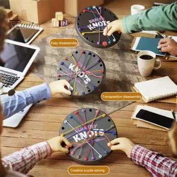 1/2/3 комплекта Brainy Knots Игра для распутывания веревок Логическое мышление Вызов на настольную игру с витой веревкой Для детей и взрослых Обучающая игрушка для распутывания эластичной веревки 1 Set