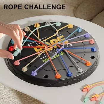 1/2/3 комплекта детская игра по распутыванию веревок Узлы из скрученных веревок Настольная игра для развития логического мышления Интерактивная обучающая игрушка по распутыванию эластичных веревок 1 Set