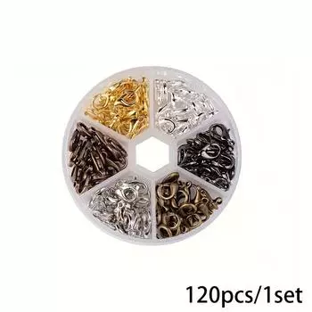 1/2/3 комплекта, простые и прочные, 6 классических цветов, застежка-карабин, браслет своими руками, ожерелье, цепочка для ног, брелок, цепочка для телефона, концевой соединитель 1set