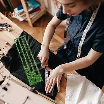 1/2/3 комплекта шаблонов карманов на молнии 3 размера с принтом лимона DIY шаблоны для изготовления молнии акриловые карманы на молнии пэчворк швейная линейка трафарет руководство инструменты 1 Set