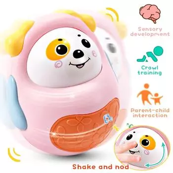 1 2 3-летняя ранняя развивающая игрушка для прорезывания зубов в форме щенка с маленьким колокольчиком One Size зелёный