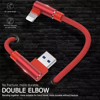 1 2 3 M 90 Degree USB Data Charger Cable For iPhone 11 12 13 14 PRO Xs Max Xr X 8 7 6 6S Plus 5 5S SE2020 iPad Cord Origin Mobile Phone Long Short 1m белый