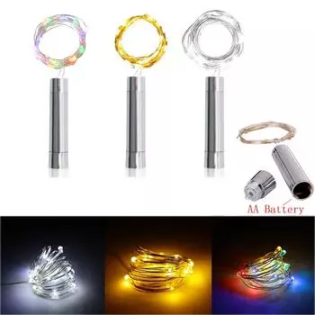 1/2/3 м пробковые огни для бутылок вина, светодиодные звездные гирлянды, медная проволока, рождественские праздники, Новый год, лампа для бутылок 1M белый