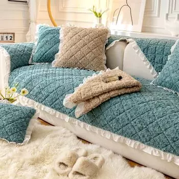 1/2/3-местный чехол для мебели, дивана, шезлонга, угловые чехлы для диванов, современные плюшевые чехлы для диванов для гостиной, нескользящие 70x70 s