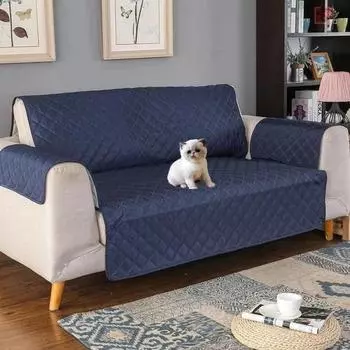 1/2/3-местный стеганый противоизносный чехол для дивана для домашних животных, собак, детей, коврик, противоскользящий чехол для кресла, защитный чехол для мебели 1-Seat 55x196cm