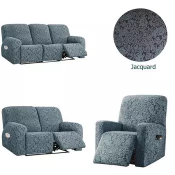 1 2 3-местный жаккардовый чехол для дивана-реклайнера для мебели в гостиной, эластичный чехол для дивана из спандекса, чехлы для кресел для ленивых мальчиков