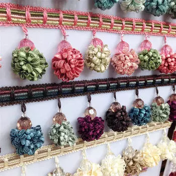 1/2/3 метра Шитье штор Кисточка Бахрома Отделка кисточкой Помпон Кисточка Обивка Главная Штора Подушка Скатерть Декор Кружевная отделка 1M