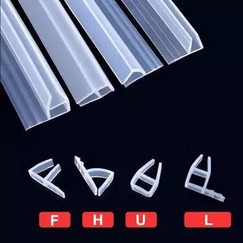 1/2/3 метра уплотнительная лента для стекла силиконовая для ванны и душа уплотнительные полосы заглушка для двери окна толщиной 6/8/10/12 мм 1Meter