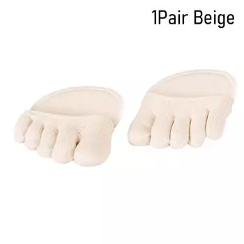 1/2/3 пары хлопковых носков с пятью пальцами, полустельки, подушечки, поддержка передней части стопы, невидимые неглубокие противоскользящие носки, облегчение боли в ногах