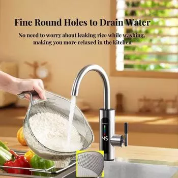 1/2/3 pcs Kitchen multi-function crystal diamond rice washing spoon plastic rice washing sieve rice washing basin drain basket