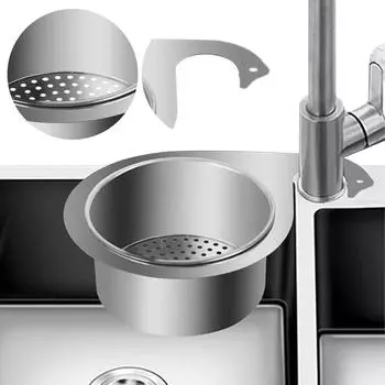 1/2/3 PCS Multi-functional Drain Basket Stainless Steel Corner Sink Strainer Kitchen Sink Drain Basket for Kitchen Sink
