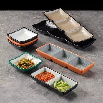 1/2/3 решетки матовая меламиновая соусница тушеное мясо макание блюдо ресторан закусочная миска соевый уксус приправа тарелка для кухни