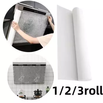 1/2/3 рулона кухонной вытяжки масляный фильтр бумага нетканый устойчивый к высоким температурам поглощающий фильтры для бытовых кухонных принадлежностей 1roll белый