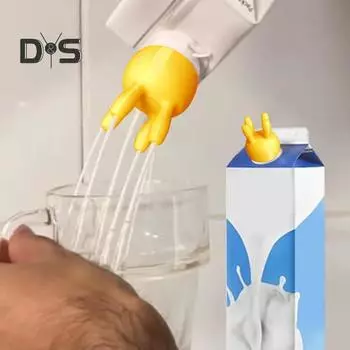 1/2/3 шт. 3D-печатная крышка для коробки для молока предотвращает проливание, новинка, коробочный молочный дивертер, смешная крышка для бутылки с молоком, коробки, многоразовый доильный аппарат 1pc красный