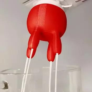 1/2/3 шт. 3D-печатная крышка для пакета молока предотвращает проливание, новинка, коробочный отводчик молока 1pc красный