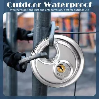1/2/3 шт 60 мм круглый нержавеющая сталь прочный ключ замок безопасности навесной замок открытый тренажерный зал безопасный дверной замок противоугонные инструменты