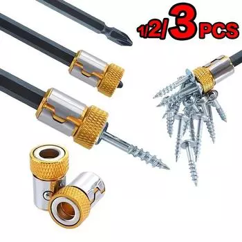 1/2/3 шт. 6,35 мм, универсальный съемный для отверток, магнитная отвертка, магнитное стальное кольцо-намагничиватель, ручные инструменты, 3 цвета 1pc синий