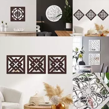 1/2/3 шт. Акриловые зеркальные настенные наклейки в пасторальном стиле, самоклеящиеся эстетические наклейки для спальни, телевизора, декоративных настенных наклеек своими руками 1 Pcs