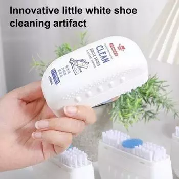 1/2/3 шт. Белая щетка для дезинфекции обуви с пеной 2-в-1, щетка для чистки обуви с дозатором мыла 1pc