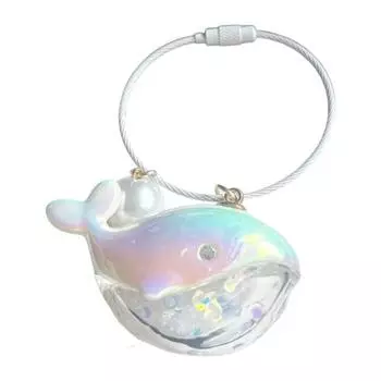 1/2/3 шт. Брелок для ключей Шарм в форме кита из искусственного жемчуга Брелок с браслетом Сумки Рюкзаки Держатель для ключей Декоративный аксессуар для сумки B