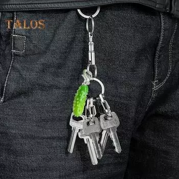 1/2/3 шт. брелок для ключей в виде соленого огурца, брелок для сумки с подвеской в виде позитивной карты, аксессуар для рюкзака для друзей и семьи 1pc