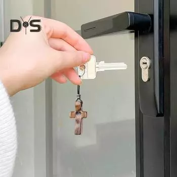 1/2/3 шт. брелок-подвеска с принтом сердца, брелок-молитва из ореха, напоминание о символе веры, вдохновляющий христианский подарок 1pc