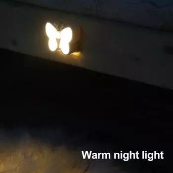 1/2/3 шт. Датчик движения Бабочка Ночной Светильник Без Мерцания Мягкое Свечение Простая Установка 1
