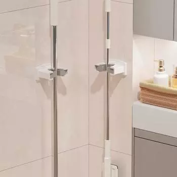 1/2/3 шт. держатель для швабры для ванной комнаты настенное крепление прочная несущая простая установка вешалка для метлы зажим для швабры органайзер для прачечной 1pc