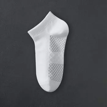 1/2/3 шт. Графеновые антибактериальные термоноски Дезодорирующие короткие носки для мужчин и женщин Однотонная чистая версия осенне-зимних термоносков 1PCS белый