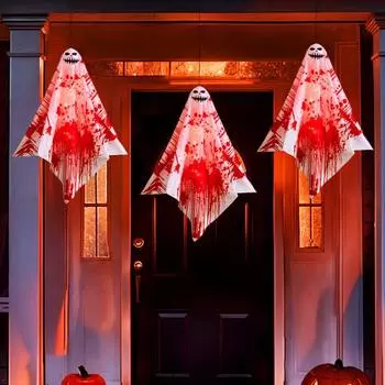 1/2/3 шт. Хэллоуин Подвесной Призрак Уличный Жуткий Кровавый Призрак со Светодиодной Подсветкой Ужас 1pc