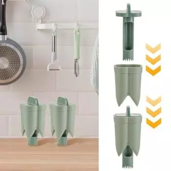 1/2/3 шт. Инструмент для удаления сердцевины перца 2-в-1 Устройство для удаления сердцевины перца Easy Twist 1pc зелёный