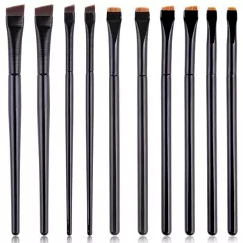 1/2/3 шт. Кисть для макияжа Кисть для контура бровей Угловая тонкая кисть для бровей Плоская тонкая подводка для глаз Портативные профессиональные косметические инструменты для глаз 1 pc